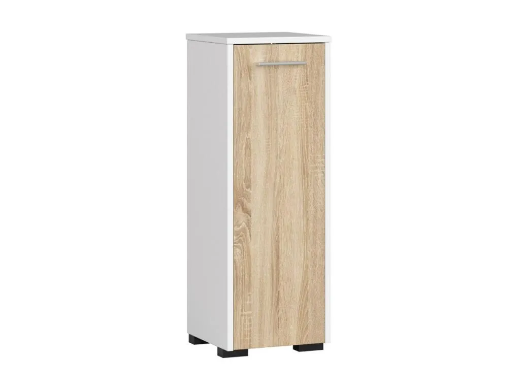 Armario de baño Micasacool Blanco 30 cm 1 puerta color Micasacool mate 2 estantes 30x30x82 cm