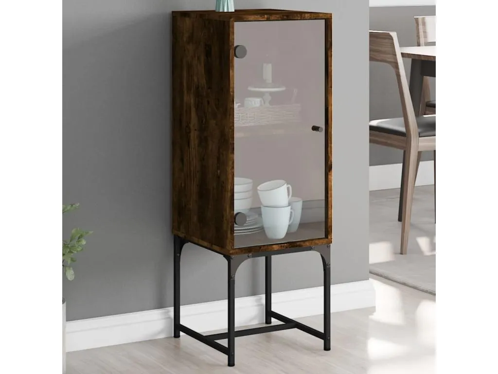 Armario auxiliar con puerta de vidrio Decoencanto 35x37x100 cm