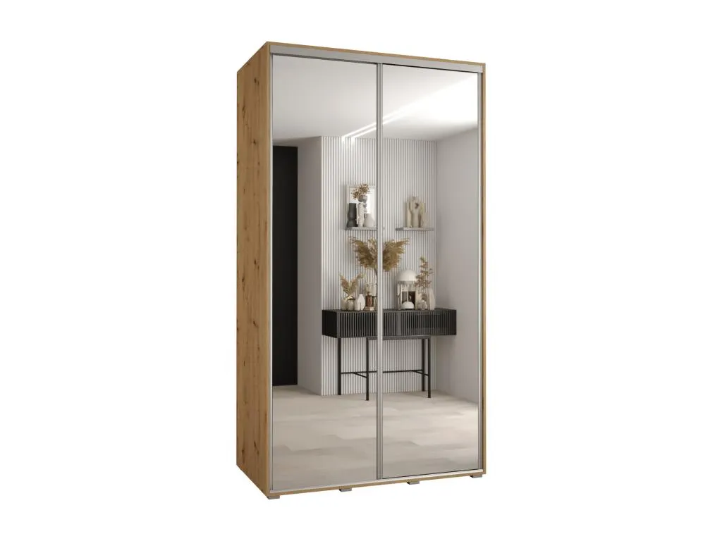 ARMARIO Decopractico 2 DE PUERTAS CORREDERAS 235.2/130/60 2 puertas (Artisan/Artisan/Plata) WLSH96663