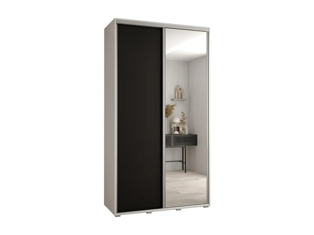 ARMARIO Hogarmini 3 DE PUERTAS CORREDERAS 235.2/140/45 2 puertas (Blanco/Negro/Plata) inem34047