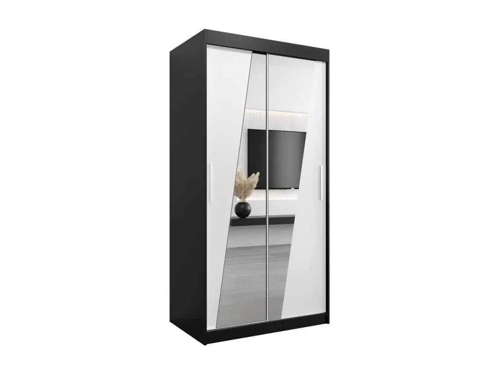 Armario Rhomb de puertas correderas 200/100/62 2 puertas (negro/blanco) MGCB13936