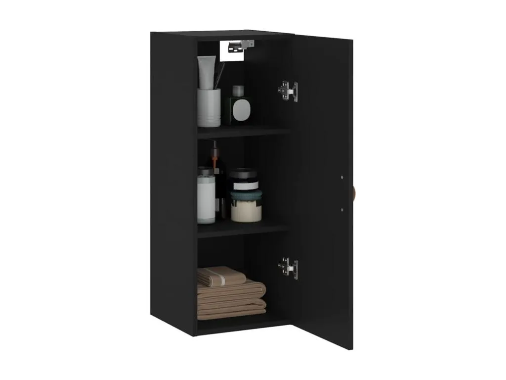 Armario de pared negro 34.5x34x90 cm diseño compacto JS0081027
