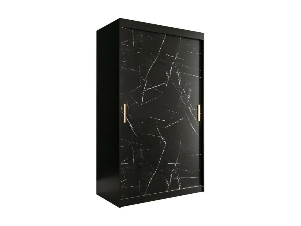 Armario Hogarmini 247 Mármol negro | Negro mate 200x120x62cm Número de estantes - 5.00 41205kmef