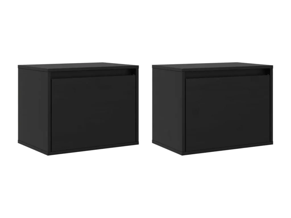 Armarios de pared 2 uds Mueblesclasic maciza Mueblesclasic negro 45x30x35 cm