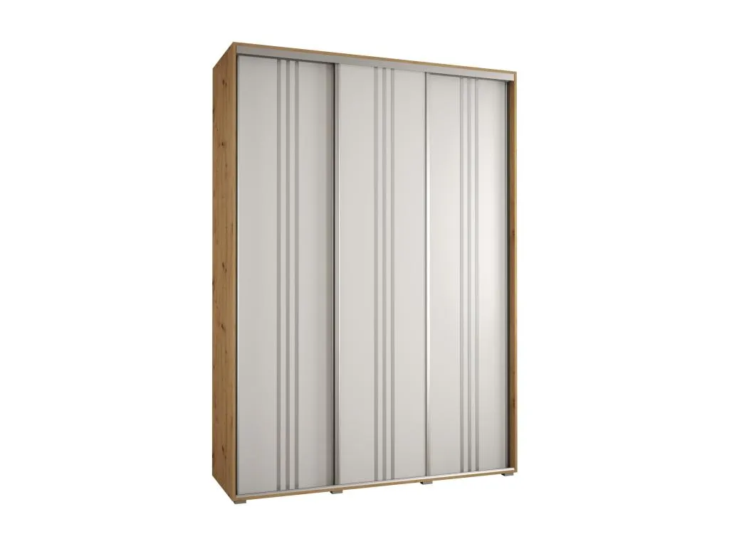 ARMARIO Hogarmini 6 DE PUERTAS CORREDERAS 235.2/180/60 3 puertas (Artisan/Blanco/Plata) rwxe49620