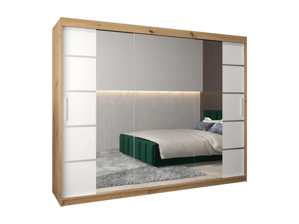 ARMARIO Lluesmahome 4 DE PUERTAS CORREDERAS 200/250/62 3 puertas (artisan/blanco) YXCO65115