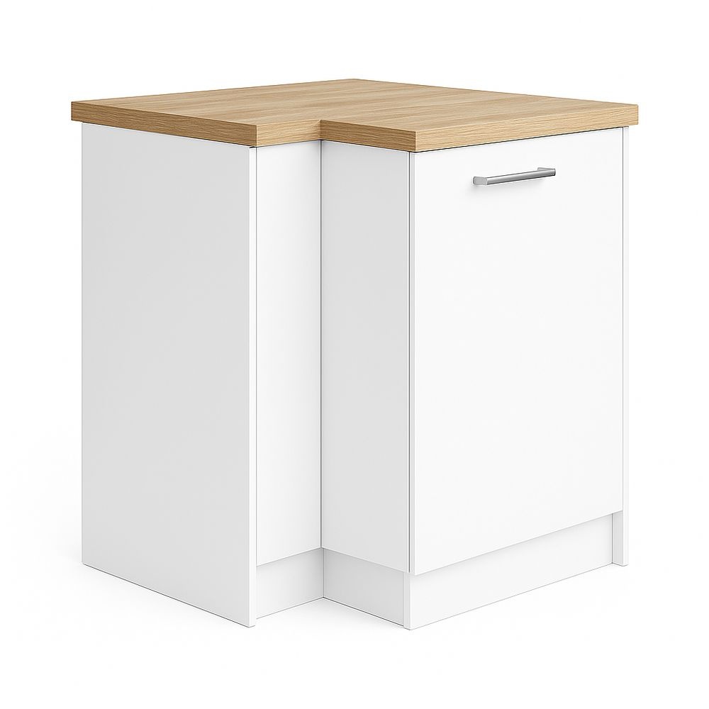 Armario de esquina blanco/madera MDF 90x90cm cocina