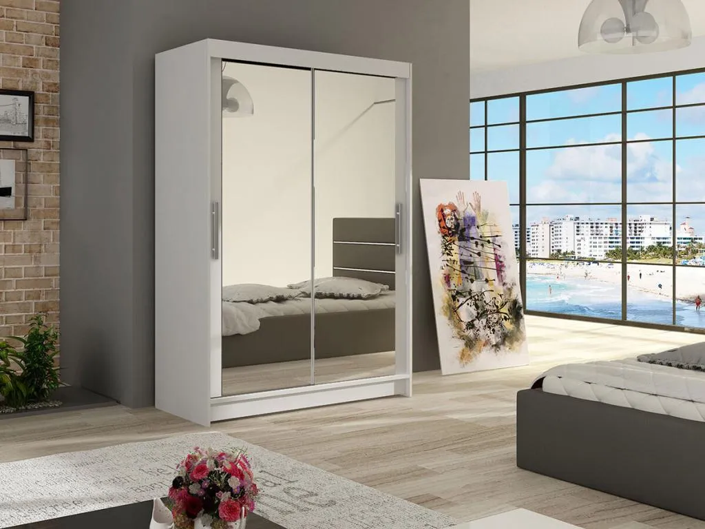 Armario Francomuebleses 129 Blanco 200x120x58cm Puertas de armario - Correderas