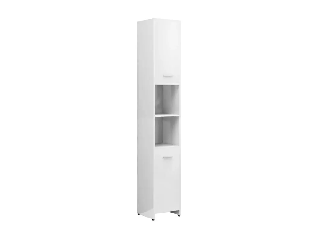 Armario baño Vivircalido contrachapada blanco brillo 30x30x183.5 cm 40144evhg