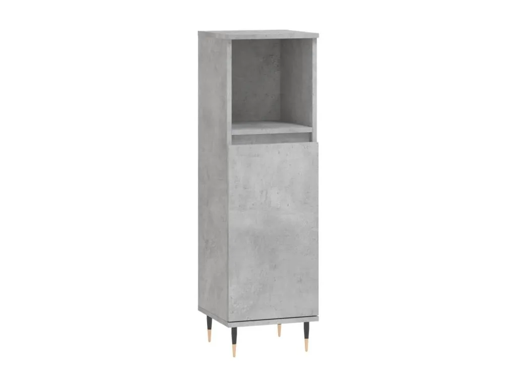 Armario de baño Habitarluz contrachapada gris hormigón 30x30x100 cm 20237YQZJ