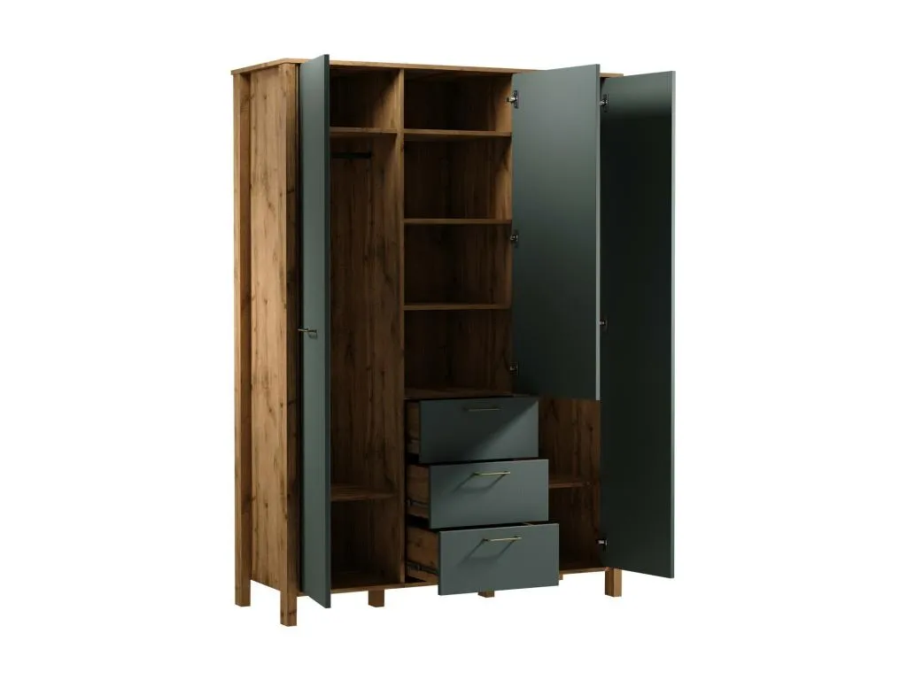 Armario Andreuworldcasa F114 Verde | Andreuworldcasa 199x138x53cm Puertas de armario - Con bisagras