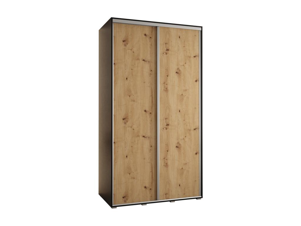 ARMARIO Confortzx 1 DE PUERTAS CORREDERAS 235 - 2/130/60 2 puertas Negro/Artisan/Plata