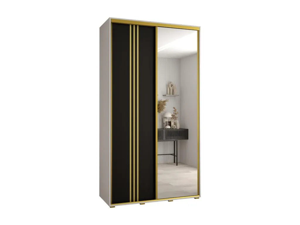 ARMARIO Homepleno 7 DE PUERTAS CORREDERAS 235.2/140/45 2 puertas (Blanco/Negro/Oro) 20095cqaf