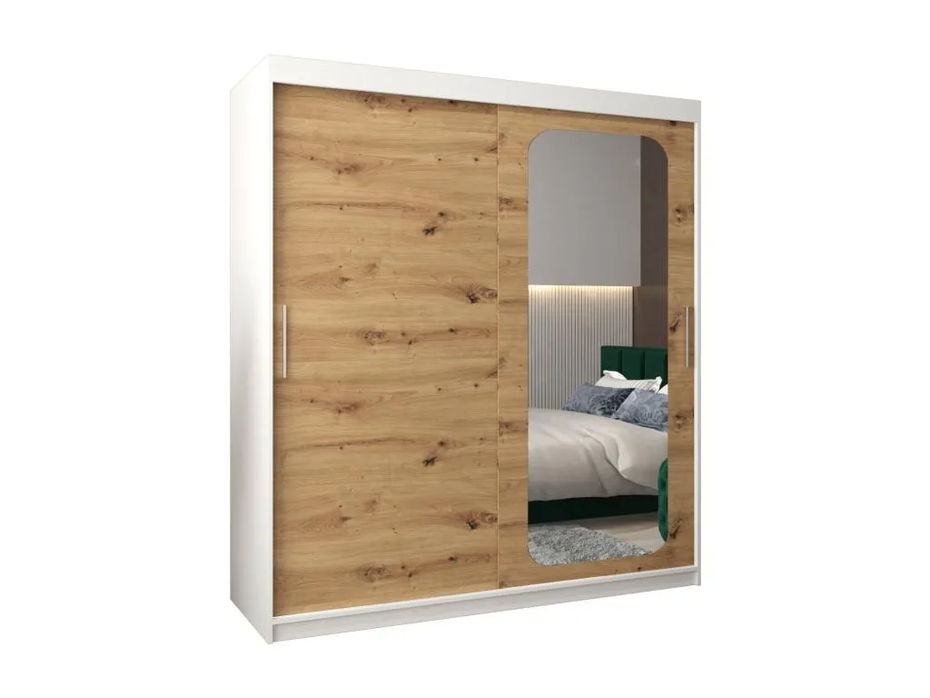 ARMARIO Decoencanto T2 DE PUERTAS CORREDERAS 200/180/62 2 puertas (blanco/artisan)