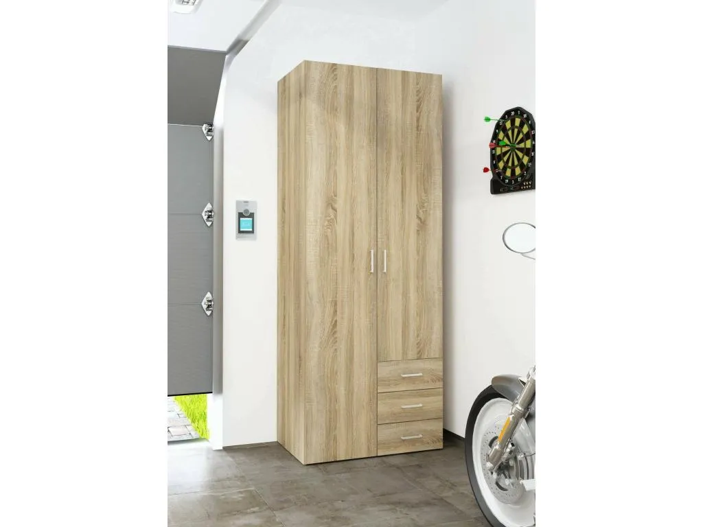 Armario 2 puertas Lluesmamuebles Muebles de dormitorio Vestidor Armario de ropa 78x50 h200 cm Lluesmamuebles