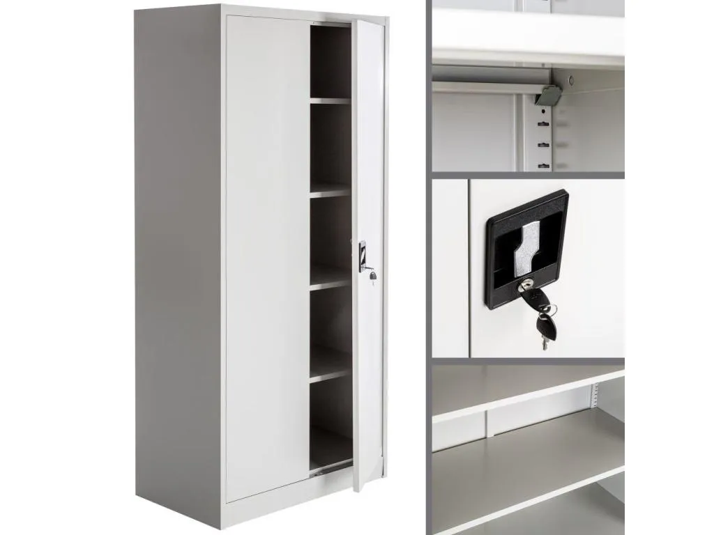 Armario archivador con cierre de seguridad y 5 alturas gris 80 cm 08-0000383 MRID11745