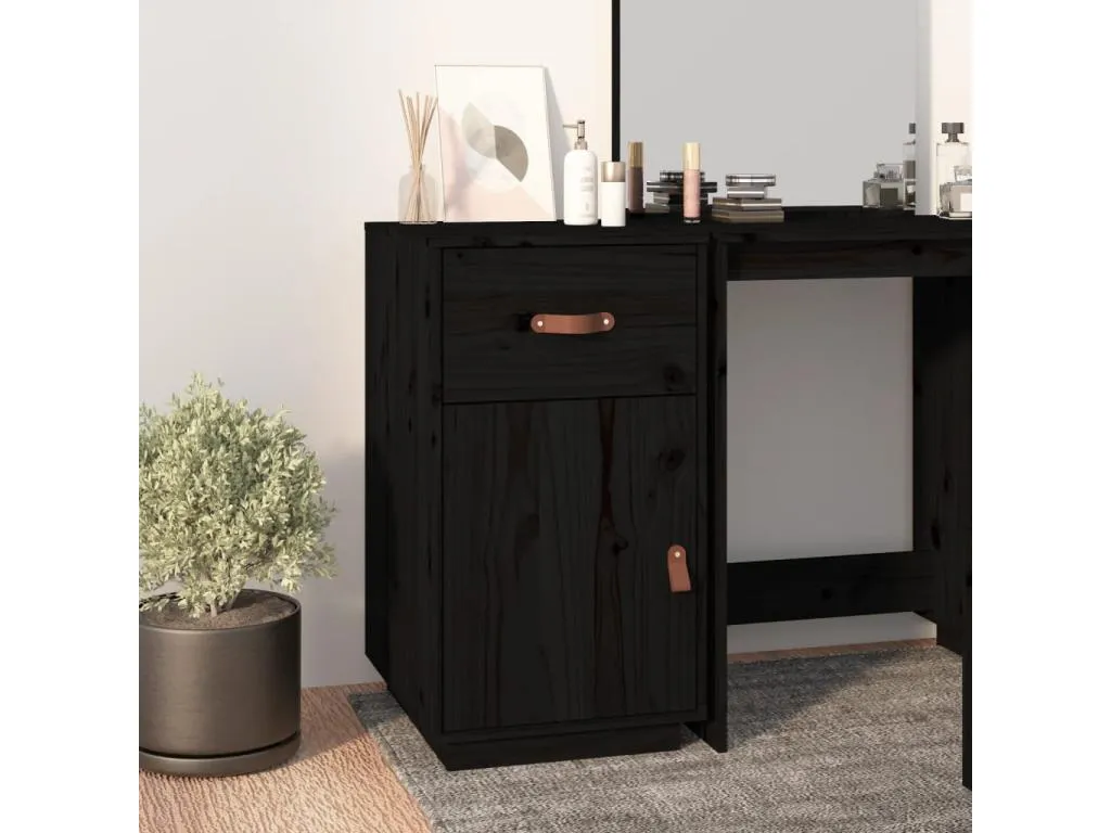 Armario de escritorio Jmmhogar maciza de Jmmhogar negro 40x50x75 cm