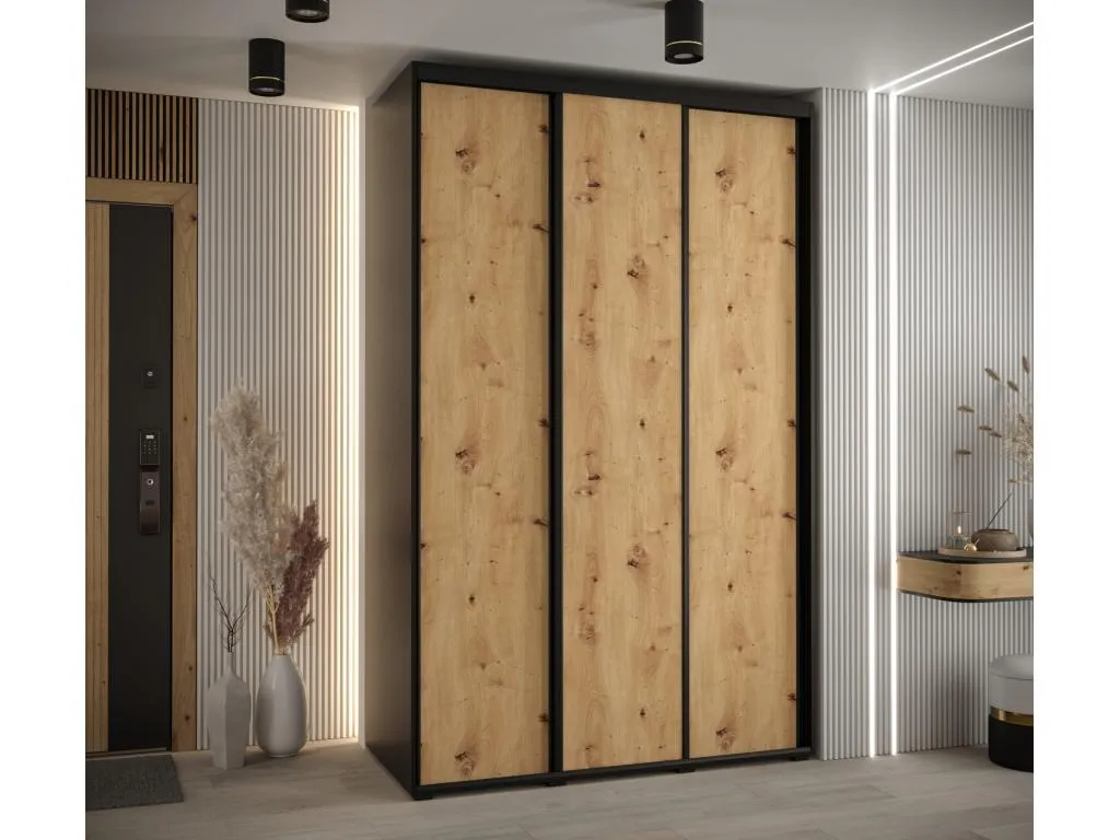 ARMARIO Decounico 1 DE PUERTAS CORREDERAS 235.2/160/45 3 puertas (Negro/Artisan/Negro)