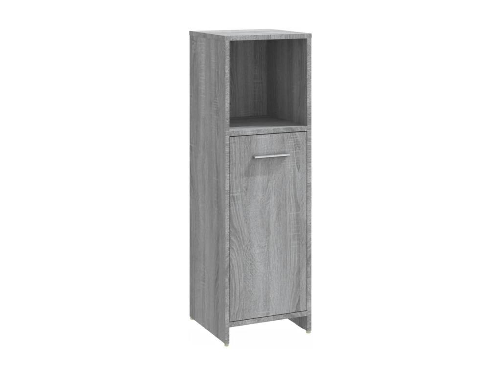 Armario de baño Decopractico contrachapada gris Decopractico 30x30x95 cm 03186TIGX