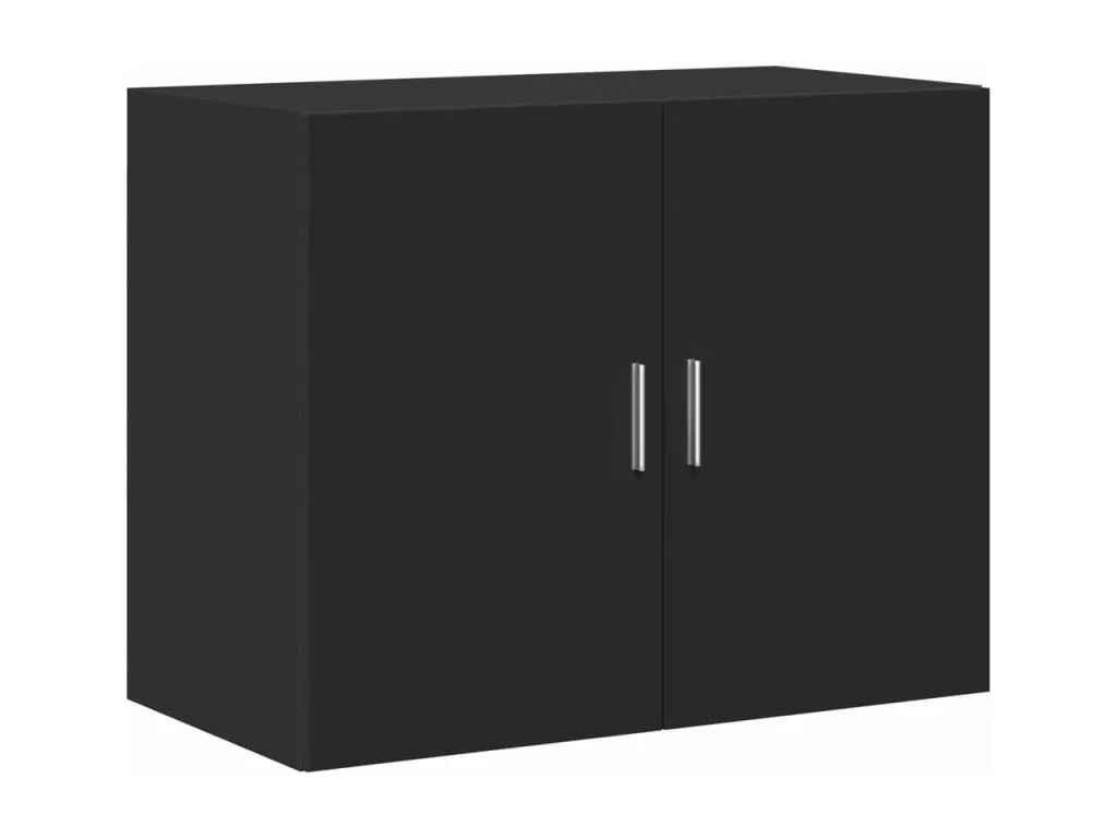 Armario de pared Banakdecoracion de ingeniería negro 80x42.5x64 cm 37782KRSB