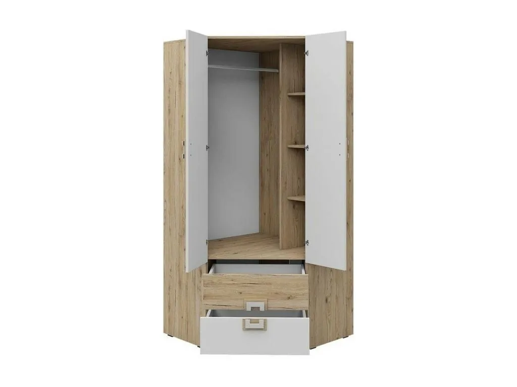 Armario de rincón Patriciabaezcasa F102 Turquesa | Patriciabaezcasa claro | Blanco 190x87x87cm