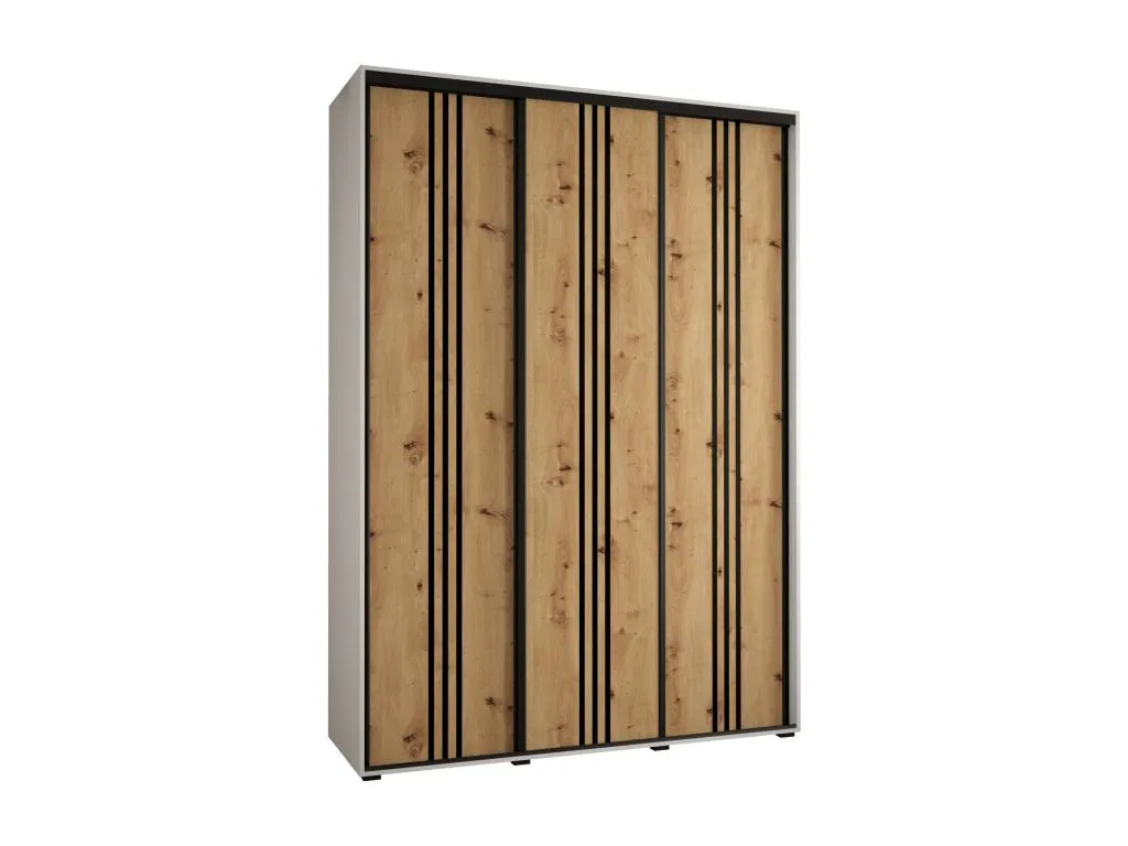 ARMARIO Patriciabaezcasa 6 DE PUERTAS CORREDERAS 235.2/180/45 3 puertas (Blanco/Artisan/Negro)