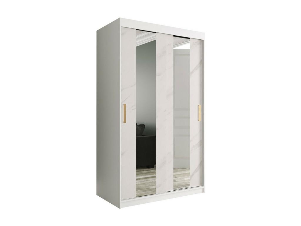 Armario Banakdecoracion 241 Mármol blanco | Mate blanco 200x120x62cm Número de estantes - 4.00 74569AGNR