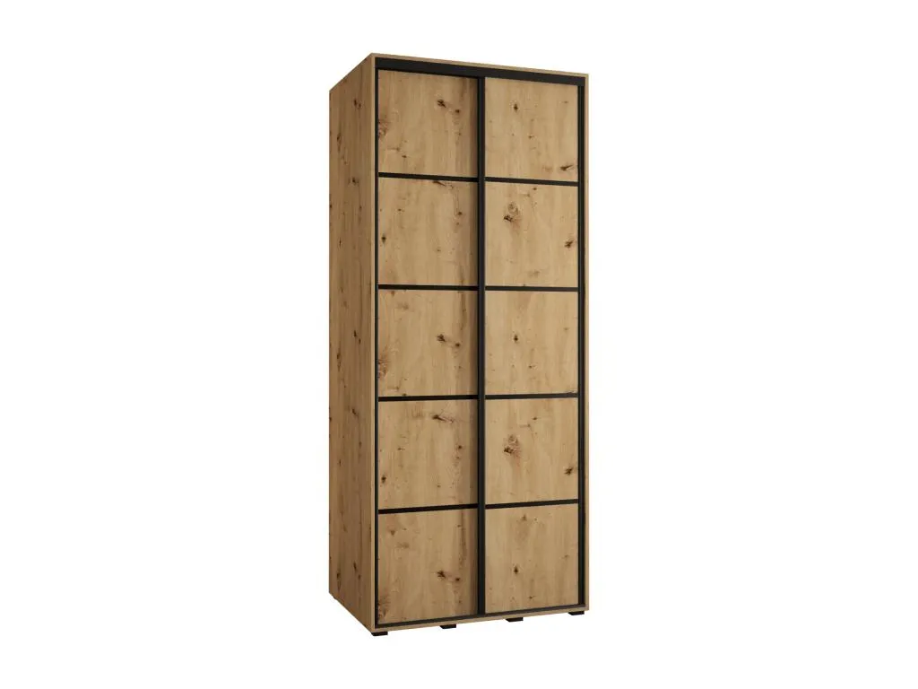 ARMARIO Decocasaes 4 DE PUERTAS CORREDERAS 235.2/120/60 2 puertas (Artisan/Artisan/Negro) 68999qowb