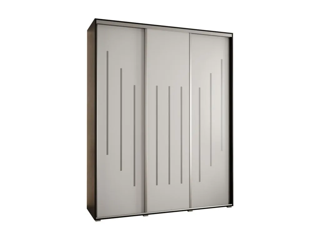 ARMARIO Sancaldeco 8 DE PUERTAS CORREDERAS 235.2/200/60 3 puertas (Negro/Blanco/Plata) 31509MVLC