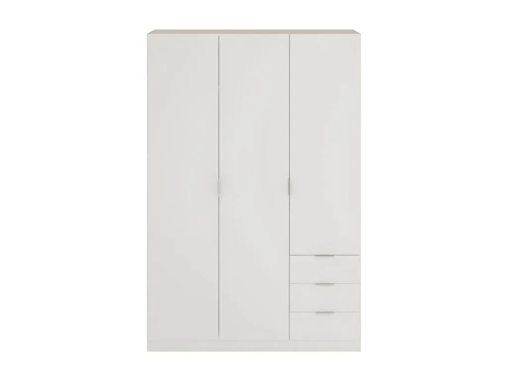 Armario Low Cost 3 puertas 3 cajones Blanco 41950xvzn