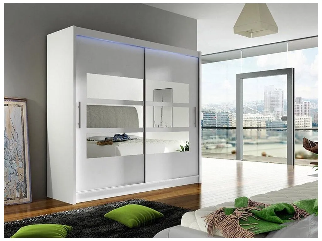 Armario Micasacool 101 Blanco 215x180x58cm Puertas de armario - Correderas