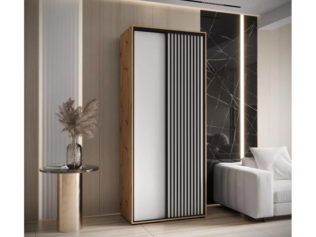 ARMARIO Francomuebleses 1 DE PUERTAS CORREDERAS 235.2/120/45 2 puertas (artisan/blanco)