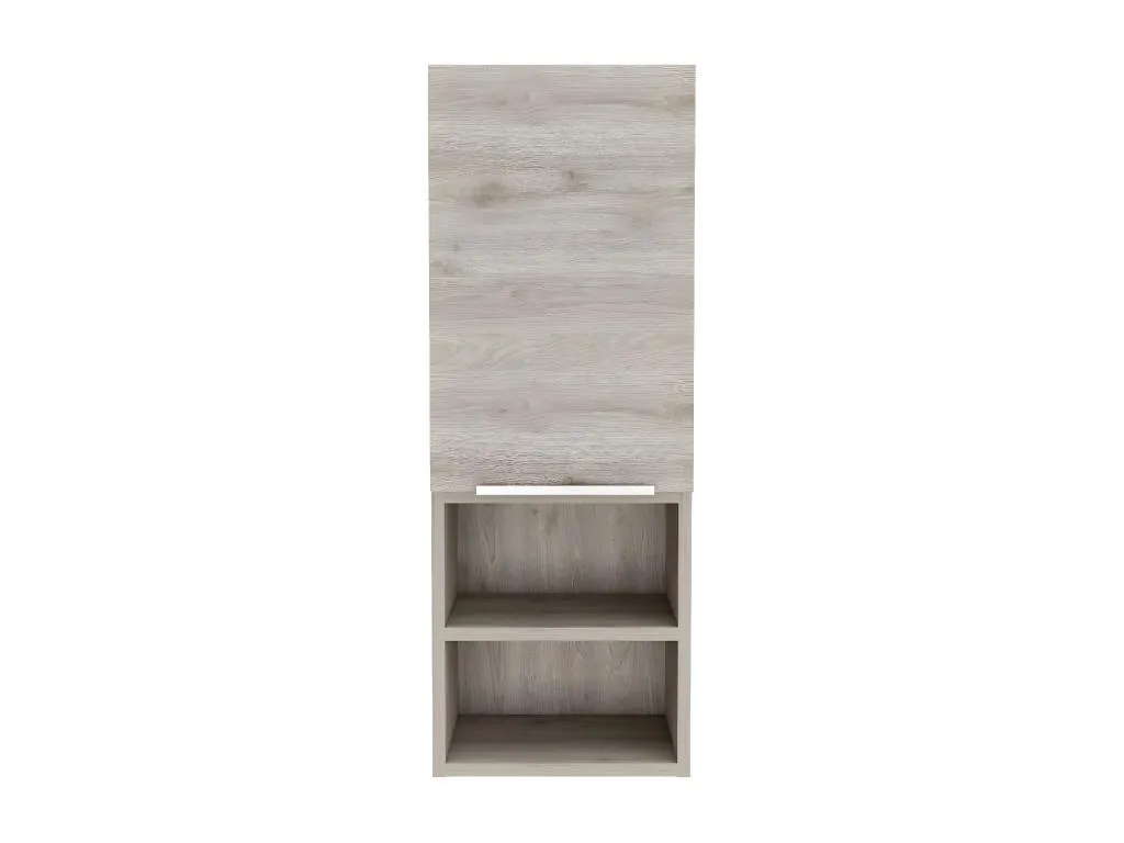 Armario de Pared baño Alkihogares con estantes 81.53 cm X 29.97 cm X 25.4 cm Gris / plata