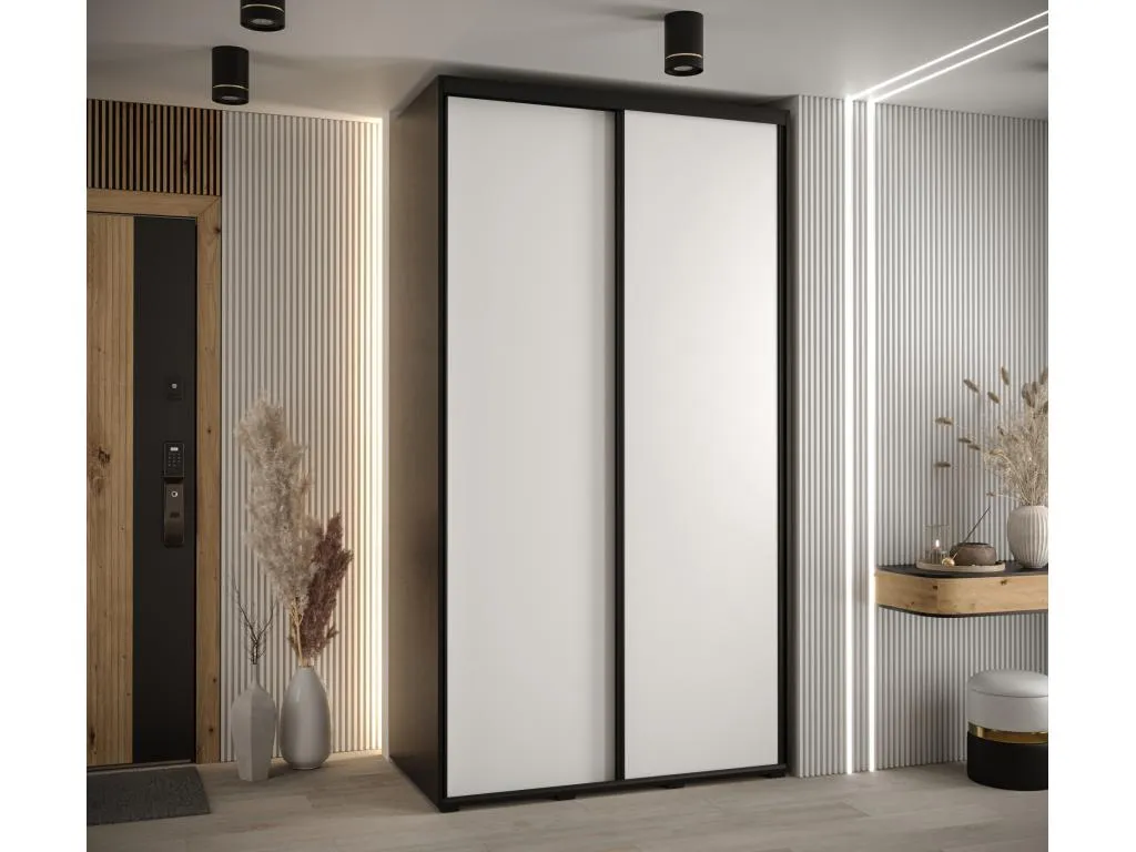 ARMARIO Micasacool 1 DE PUERTAS CORREDERAS 235.2/140/60 2 puertas (Negro/Blanco/Negro)