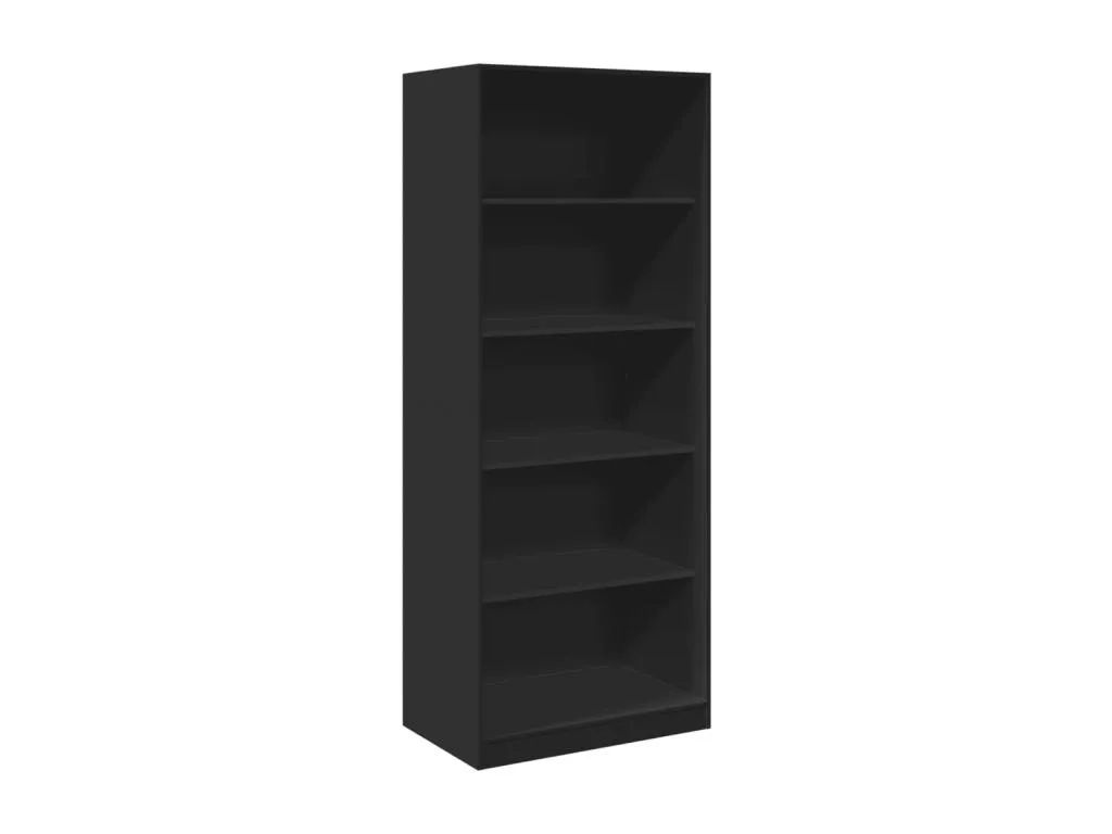 Armario negro 80x50x200 cm de Homepleno contrachapada uhsg90175