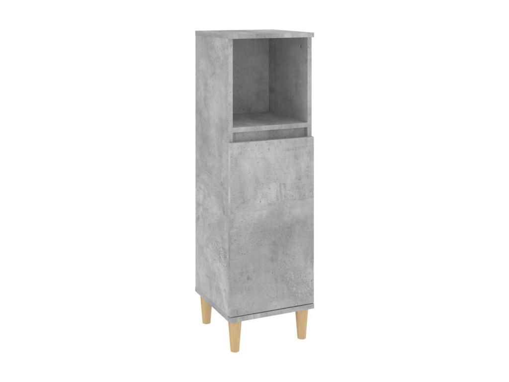 Confortzx Armario de baño madera contrachapada gris hormigón 30x30x100 cm