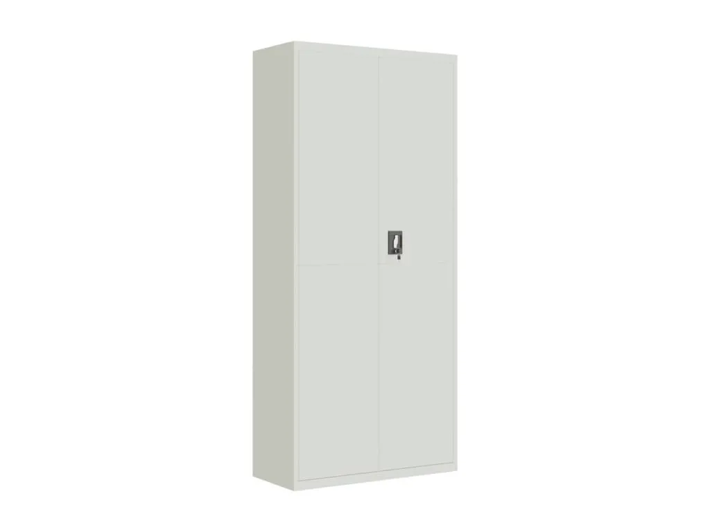 Armario archivador de acero gris claro 90x40x200 cm 92675CAUZ