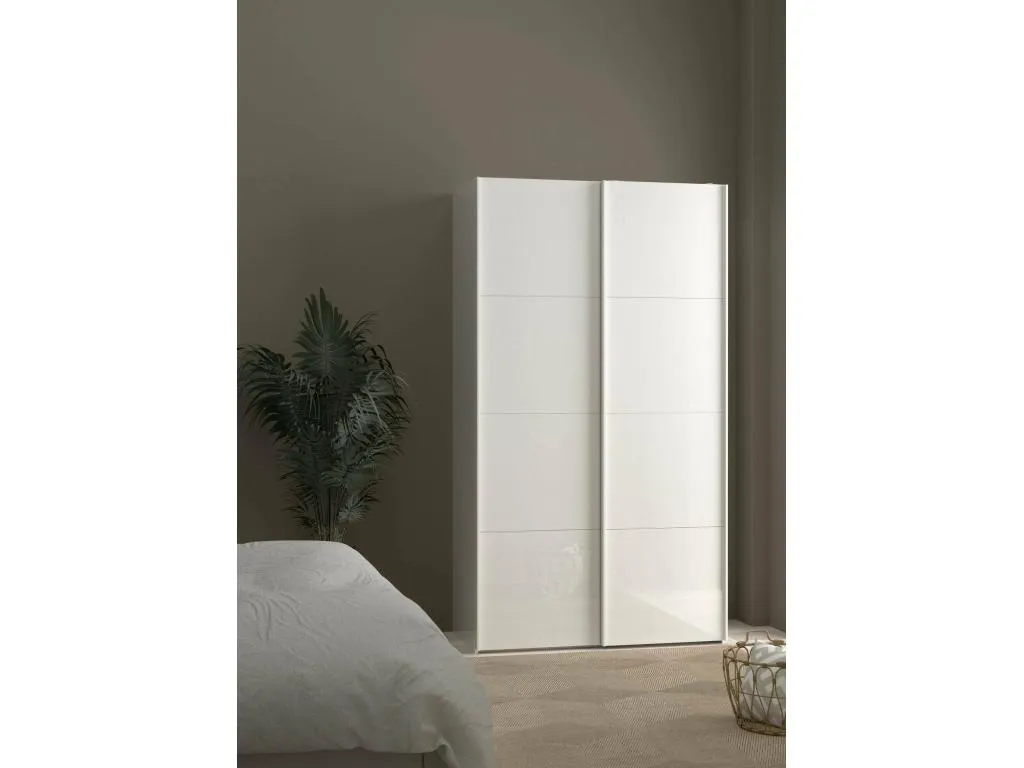 Armario 2 puertas Decoesp Muebles de dormitorio Vestidor Armario de ropa 122x62 h220 cm Blanco FXSS30152