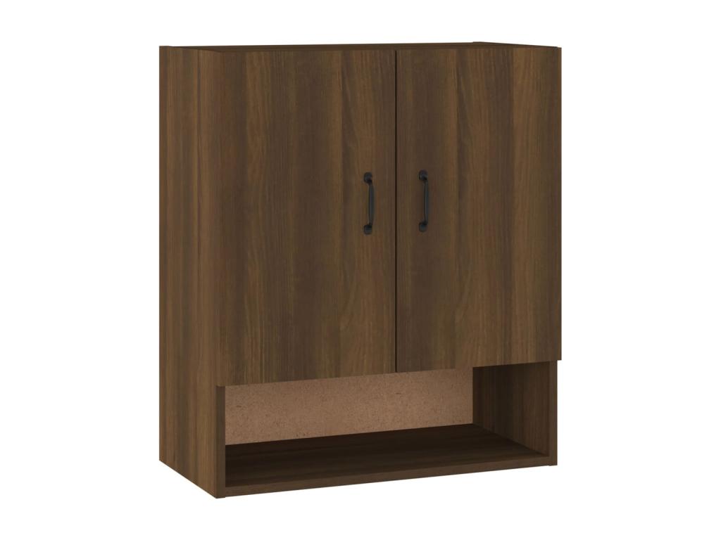 Armario de pared madera contrachapada marrón roble 60x31x70 cm