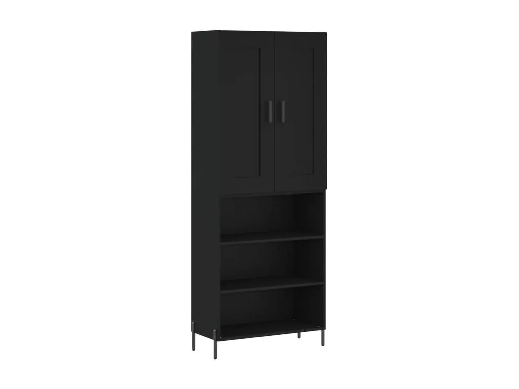 Armario Alto Decohoguera Contrachapado Negro 69.5x34x180 cm ZV3679408