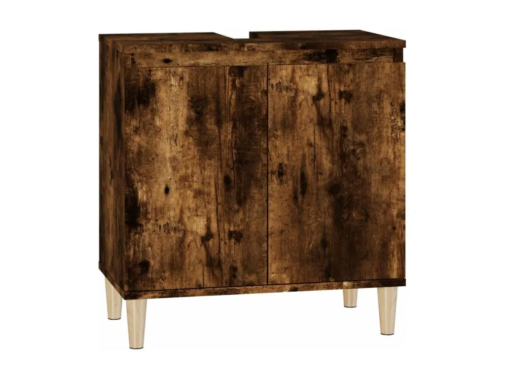 Armario de lavabo Prietocasa contrachapada Prietocasa ahumado 58x33x60cm