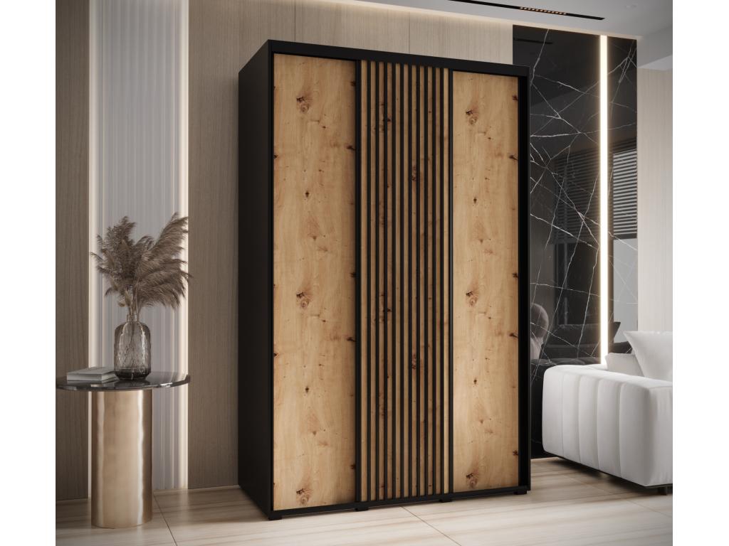 ARMARIO Lluesmahome 1 DE PUERTAS CORREDERAS 235.2/160/45 3 puertas (negro/artisan) WLBC62891