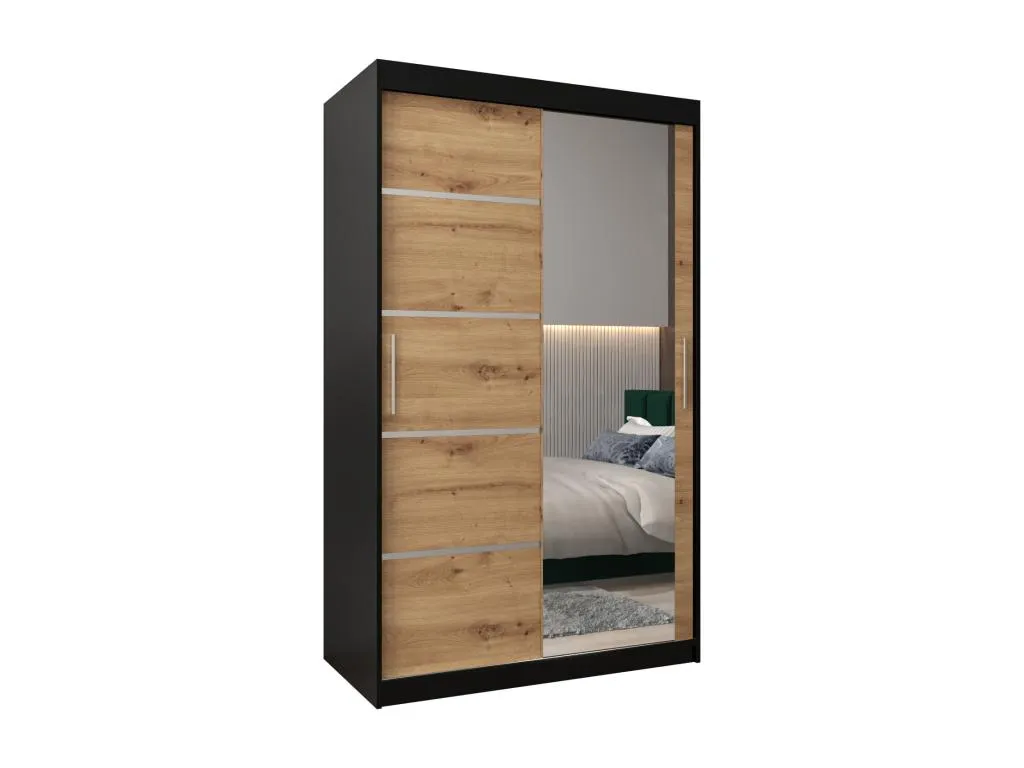ARMARIO Habitarluz 2 DE PUERTAS CORREDERAS 200/120/62 2 puertas (negro/artisan) VYXH84101