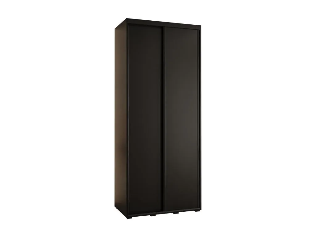 Armario Lluesmahome modelo 1 con dos puertas correderas de 235.2/120/45 cm (Negro/Negro/Negro)  JX6820422