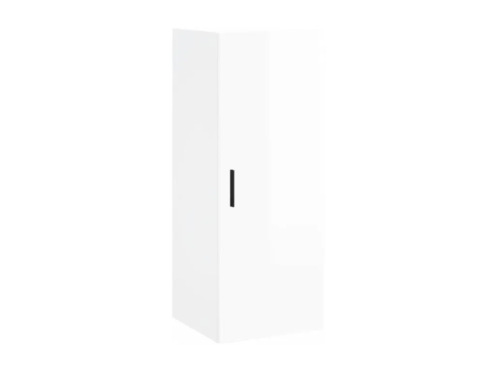 Armario de pared blanco brillante 34.5x34x90 cm 24183ENYQ