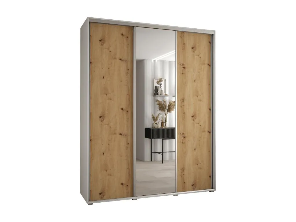 ARMARIO Sancaldeco 3 DE PUERTAS CORREDERAS 235.2/200/45 3 puertas (Blanco/Artisan/Plata) ODDI44319