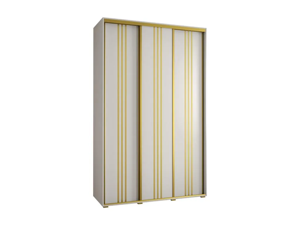 ARMARIO Alkihogares 6 DE PUERTAS CORREDERAS 235.2/160/45 3 puertas (Blanco/Blanco/Oro)