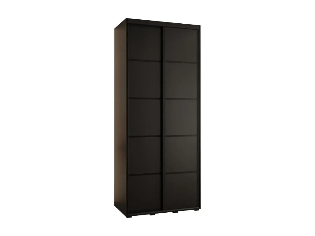 ARMARIO Decoencanto 4 DE PUERTAS CORREDERAS 235.2/110/60 2 puertas (Negro/Negro/Negro)