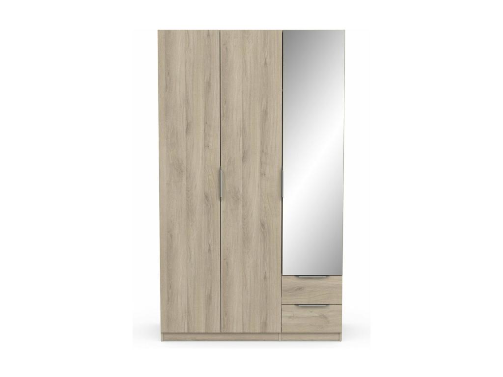 Armario 3 puertas - 2 cajones y 1 espejo Homelyvo - L119 - 4 cm