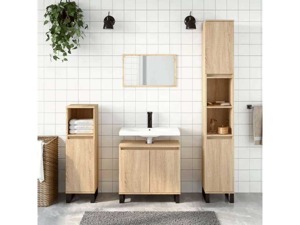 Armario de baño Decoencanto de ingeniería Decoencanto 58x33x60 cm